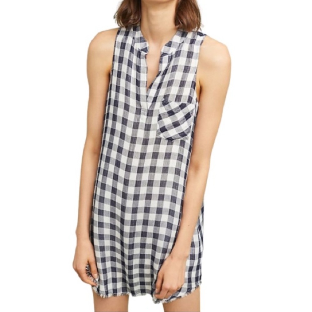 Anthropologie Cloth & Stone Checkered Sleeveless Buffalo Check Dress Medium